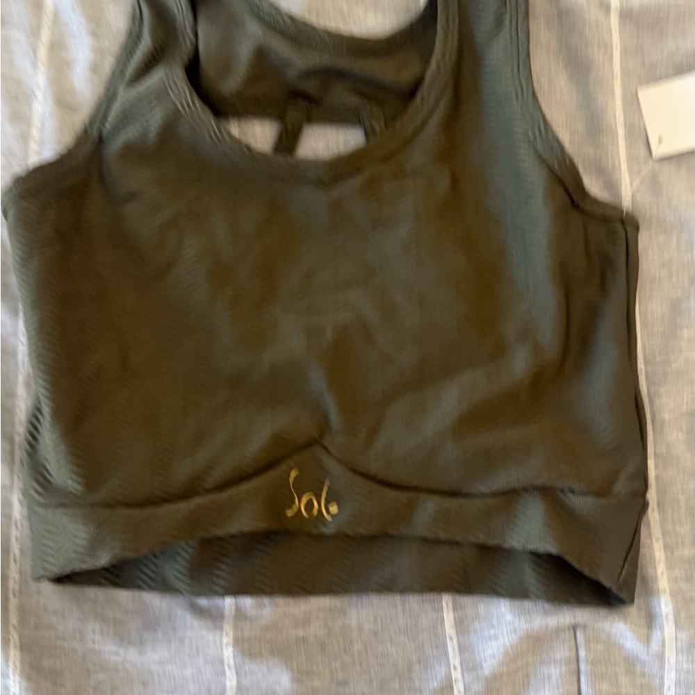 Sole Olive Green Sports Bra